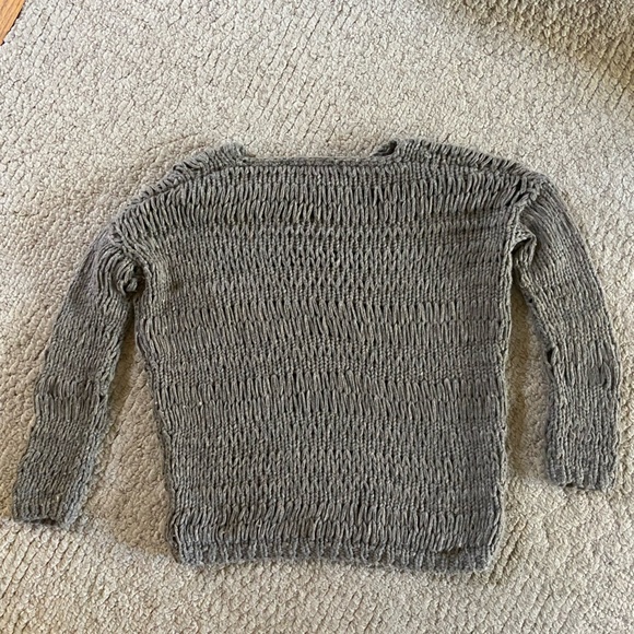 Vince Open Knit Gray Boatneck Sweater Wmn’s Sz XS - Picture 4 of 9